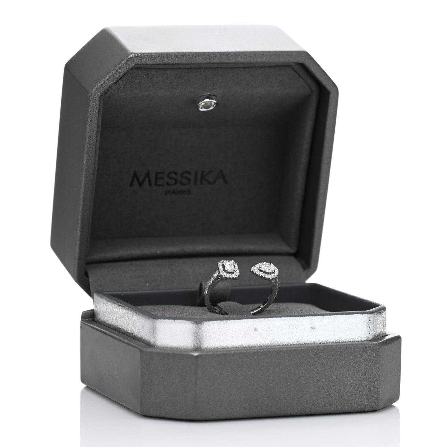 18K White Gold Diamond My Twin Moi & Toi Ring 54 7