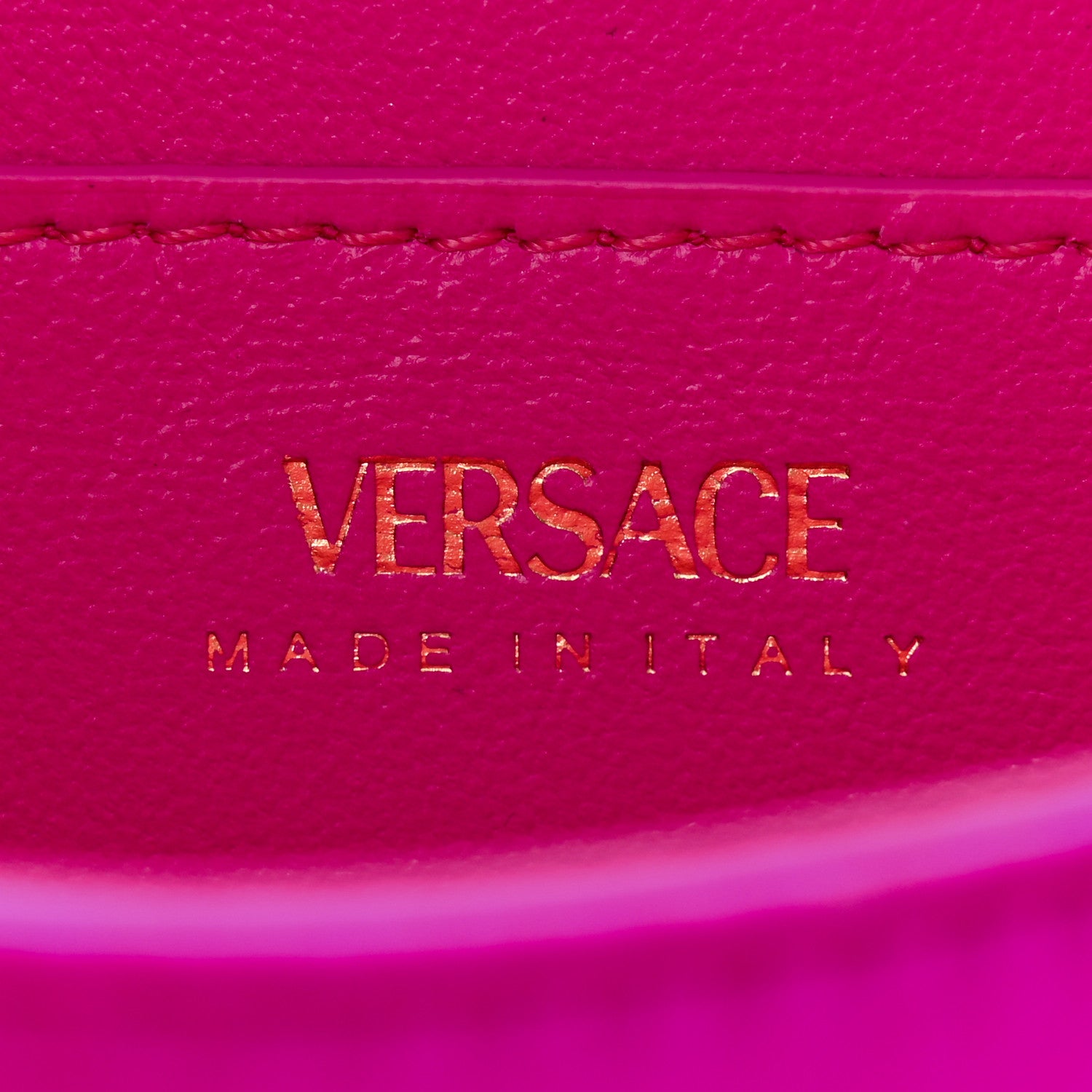 Versace Satin Crystal Embellished La Medusa Pouch On Chain Pink 6 of 12