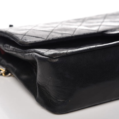 Chanel Lambskin Quilted Medium Double Flap Black 13 of 17