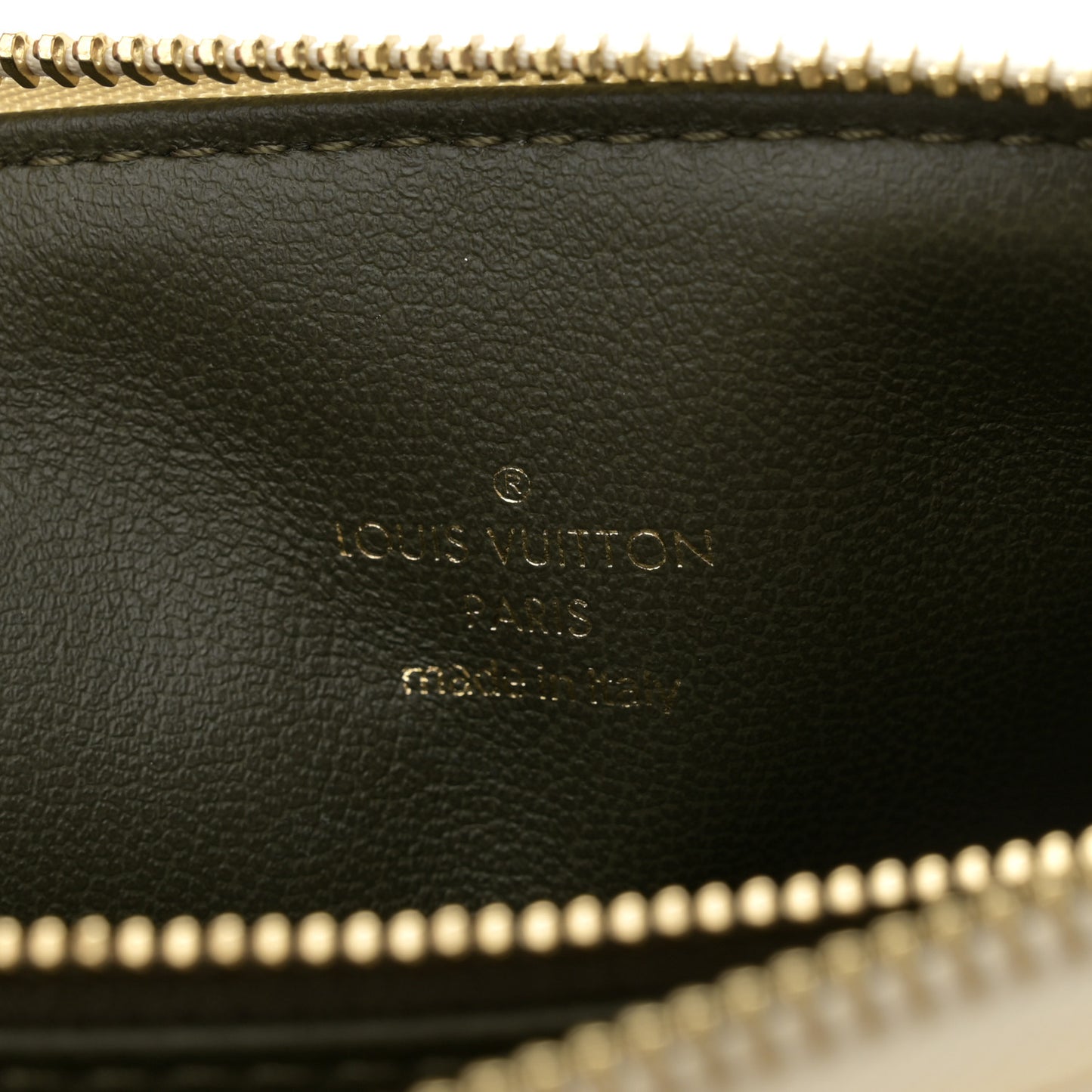 Lambskin Embossed Monogram Coussin PM Cream