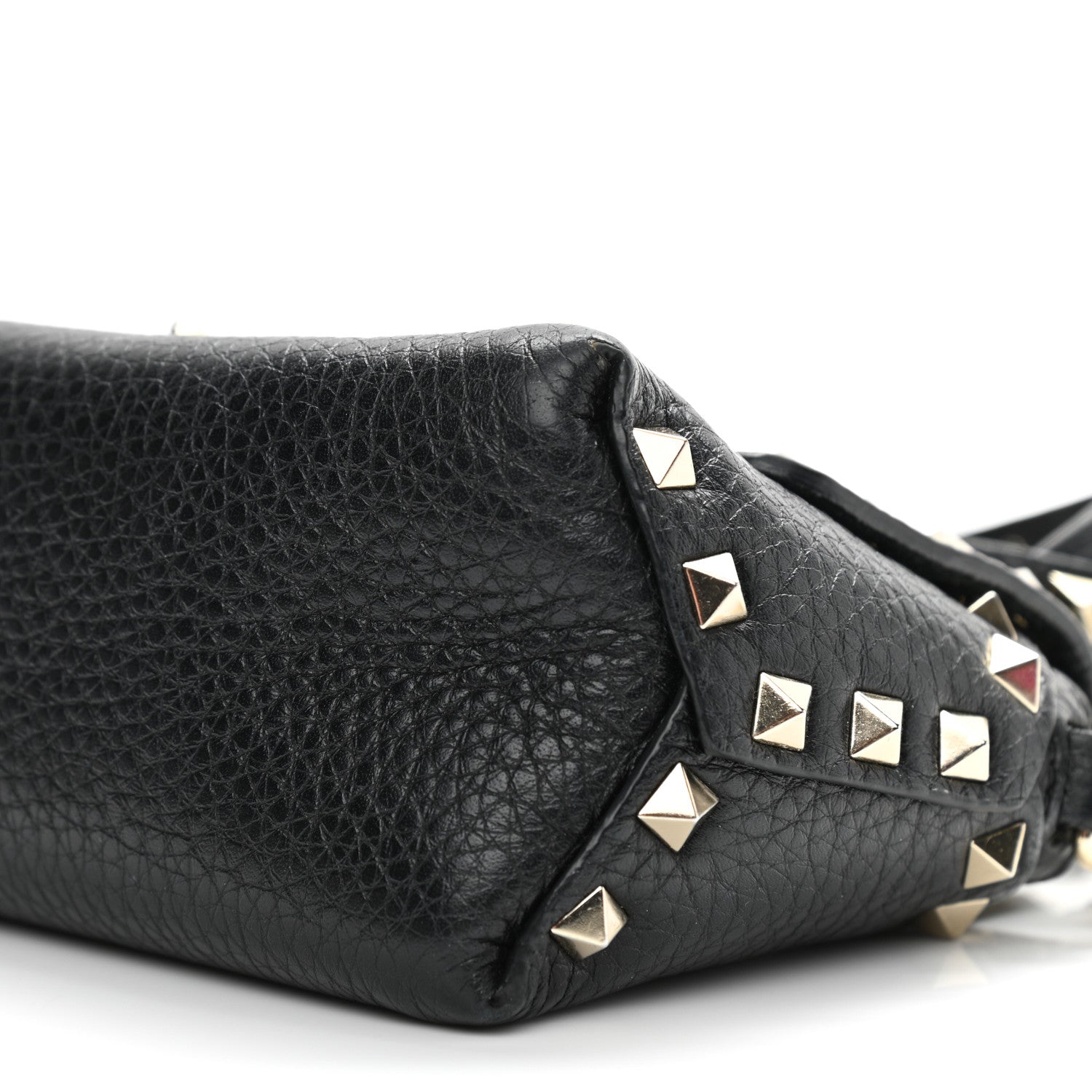 Valentino Garavani Pebbled Calfskin Mini Rockstud Crossbody Bag Black 9 of 11