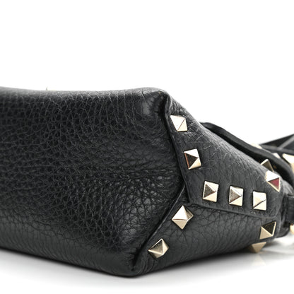 Valentino Garavani Pebbled Calfskin Mini Rockstud Crossbody Bag Black 9 of 11