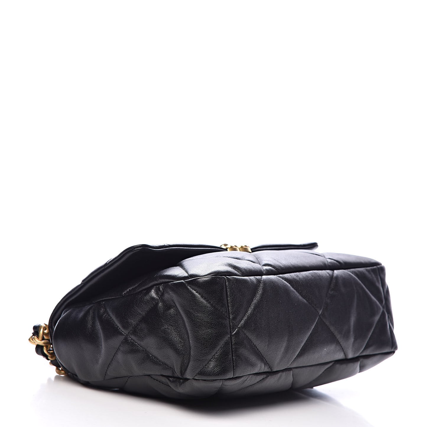 Lambskin Quilted Large 19 Flap Black