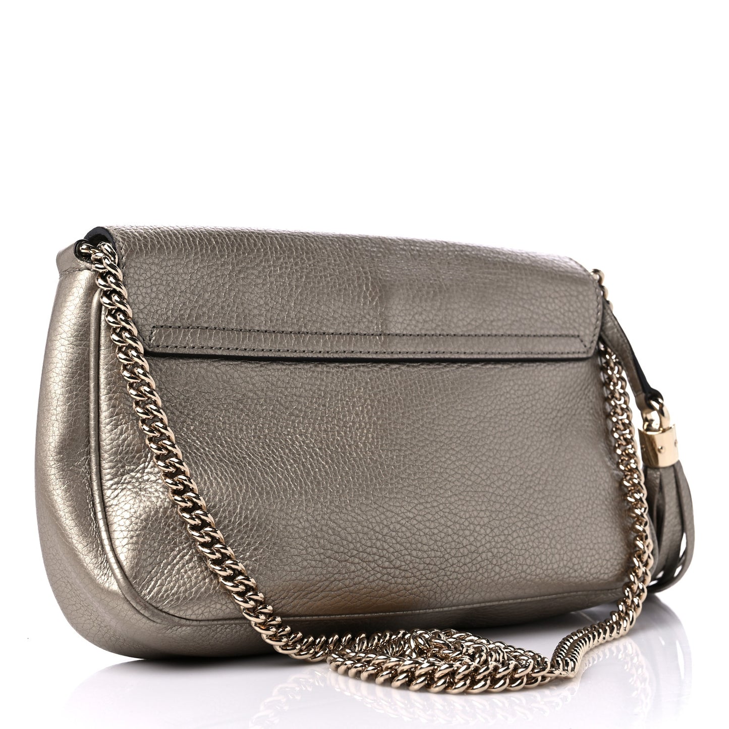 Metallic Cellarius Calfskin Medium Soho Flap Crossbody Sasso
