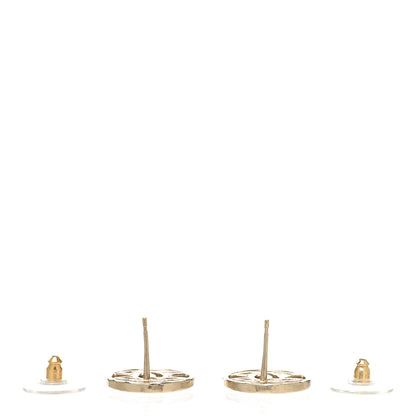 Chanel Metal CC Round Earrings Gold 3 of 5