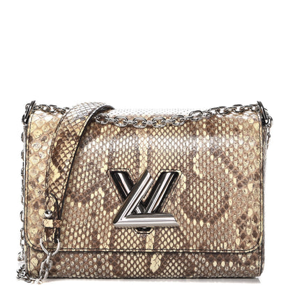 Louis Vuitton Python Twist Shoulder Bag MM Brown 1 of 8