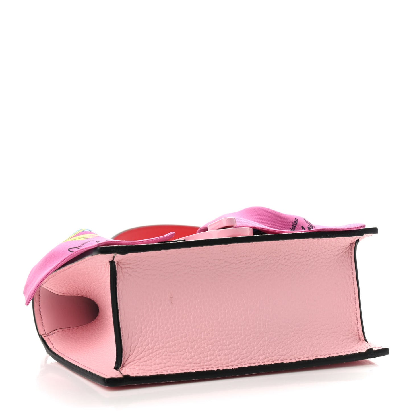 Grained Calfskin Mini Elisa Top Handle Bag Pink