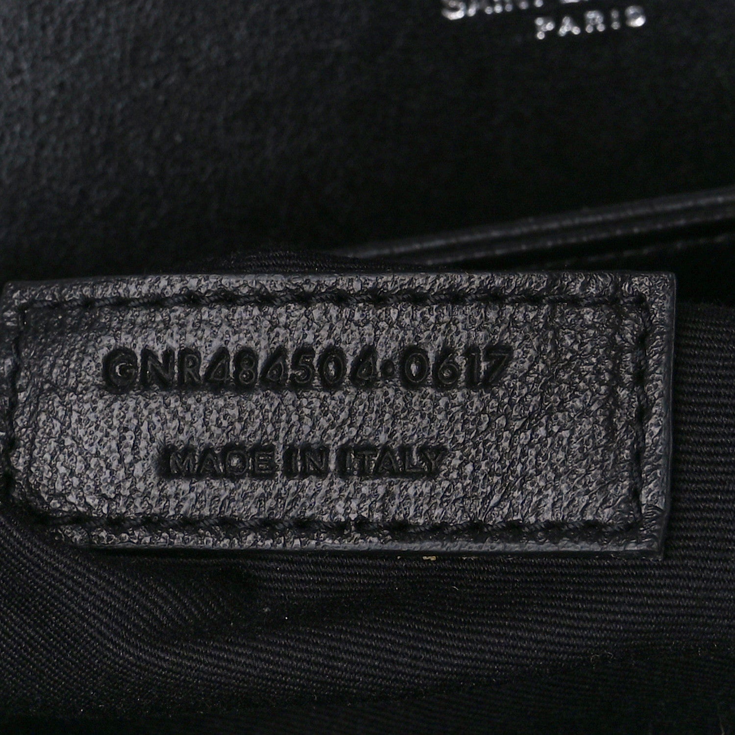 Saint Laurent Calfskin Crocodile Embossed Medium Babylone Black 8 of 12