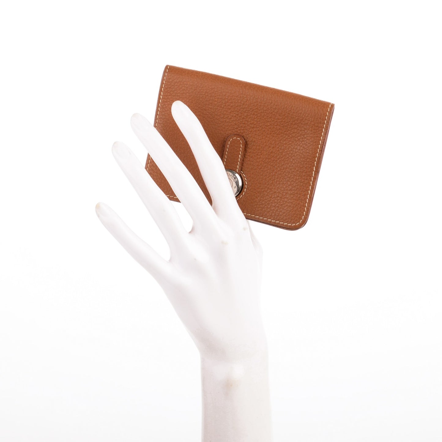Togo Dogon Card Case Key Holder Gold