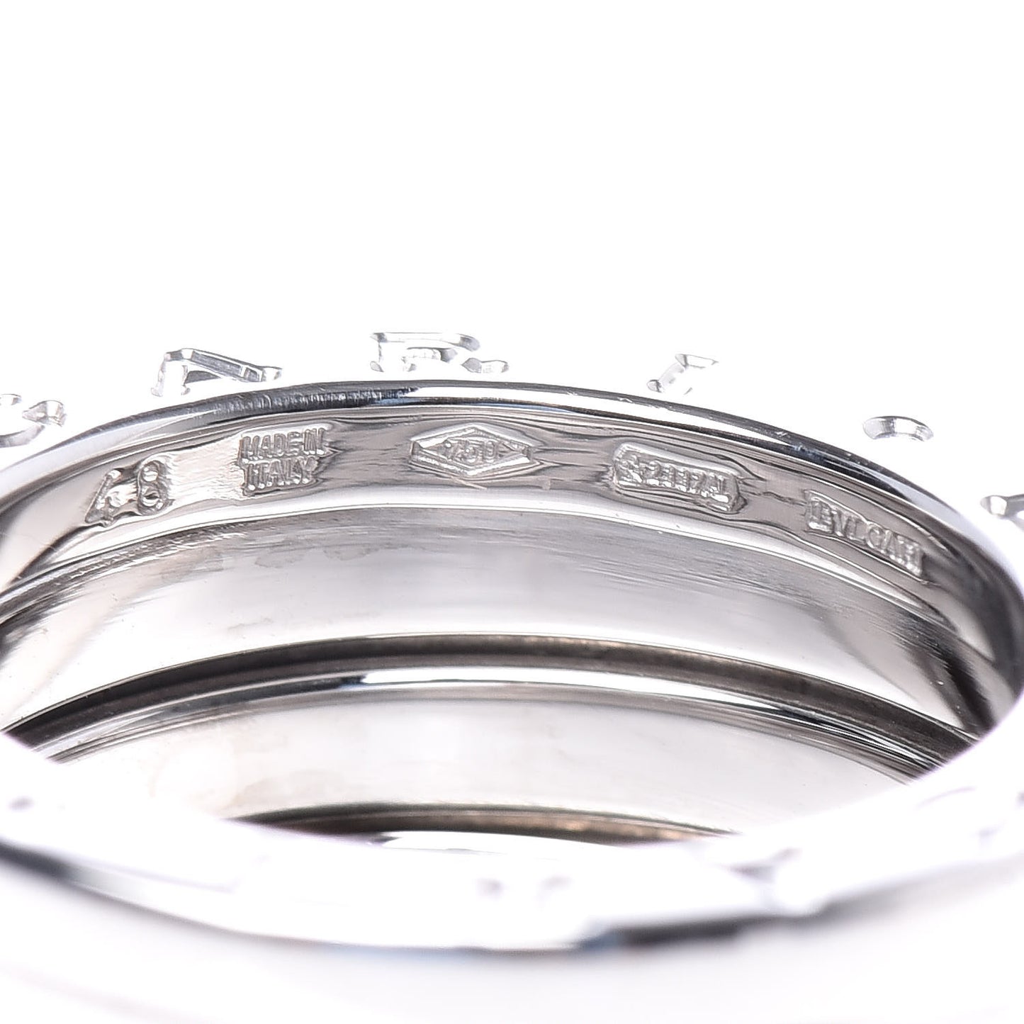 18K White Gold B.Zero1 Three-Band Ring 48 4.5