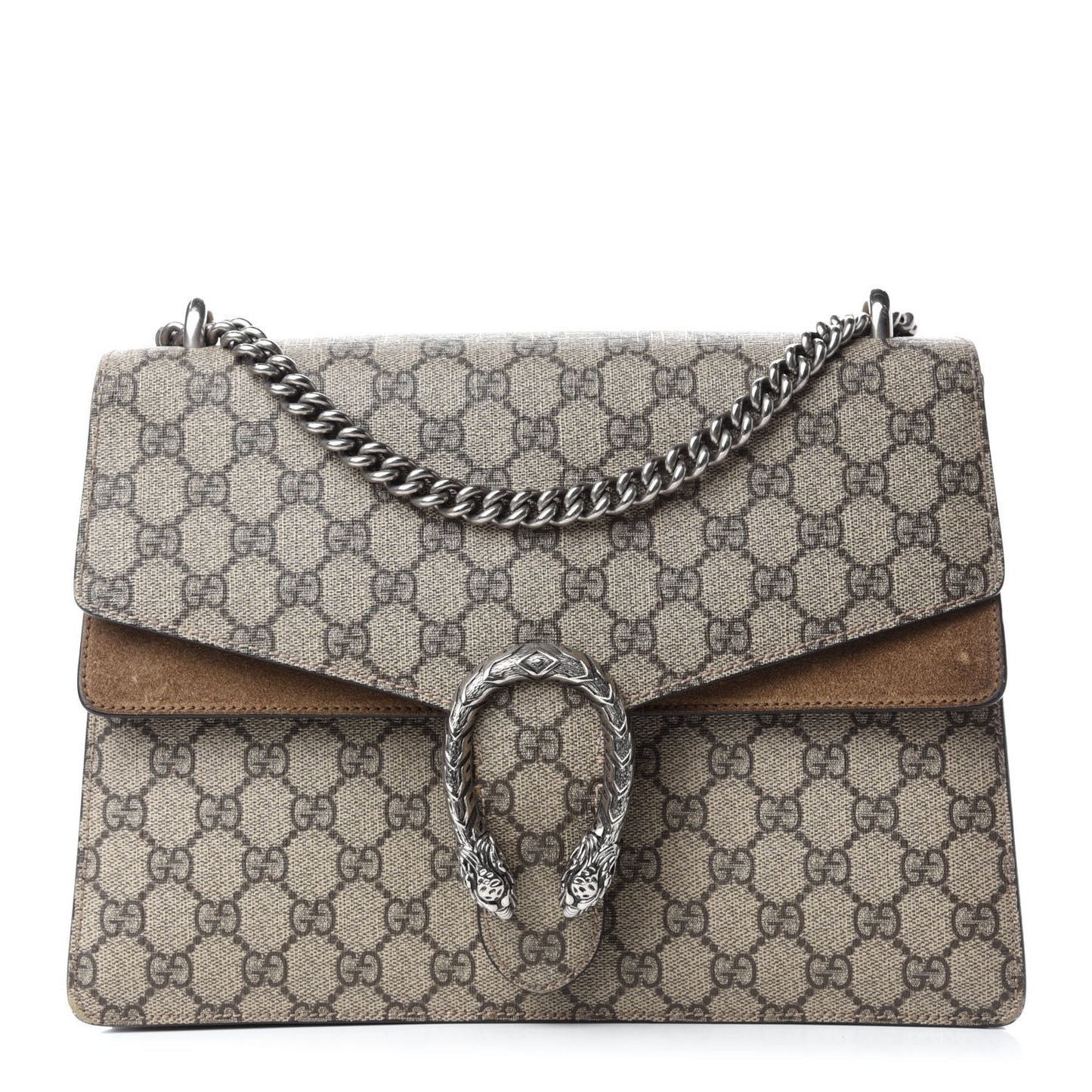 GG Supreme Monogram Medium Dionysus Shoulder Bag Taupe