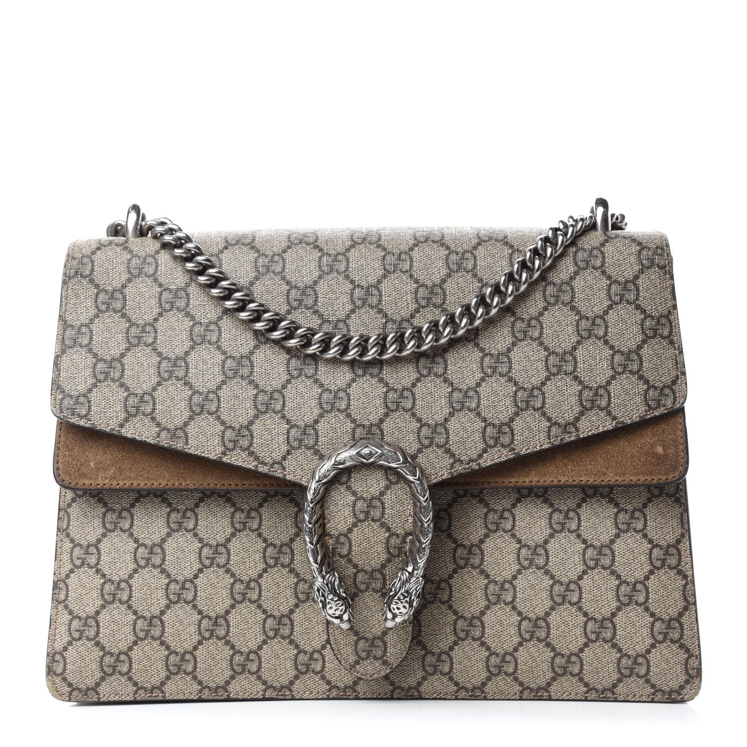 Gucci GG Supreme Monogram Medium Dionysus Shoulder Bag Taupe 1 of 13