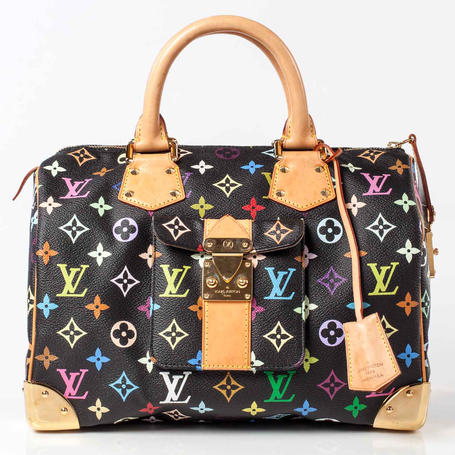 Louis Vuitton Monogram Multicolor Speedy 30 Black 1 of 10