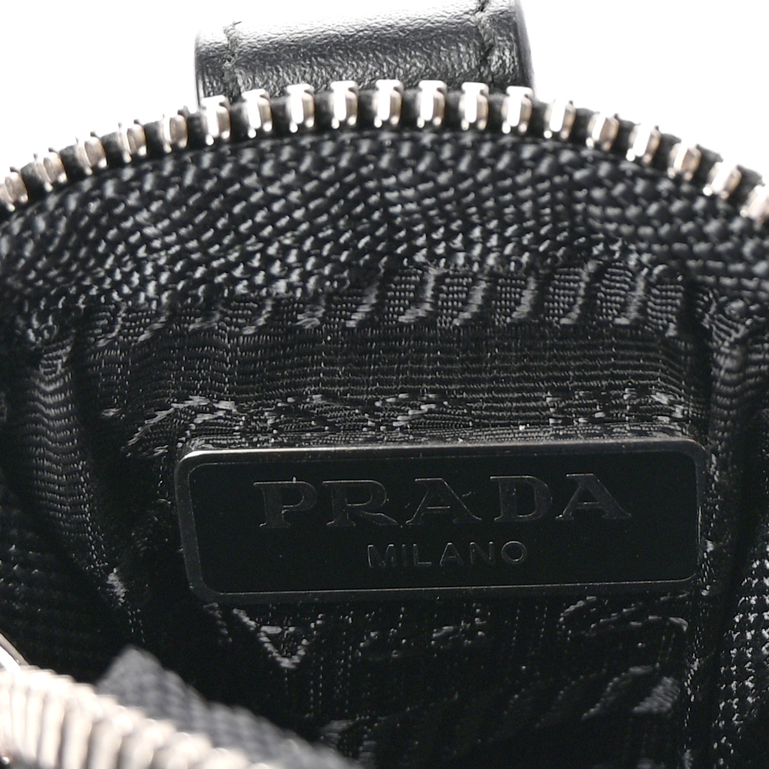 Prada Nylon Triangle Monolith Pouch Black 6 of 6