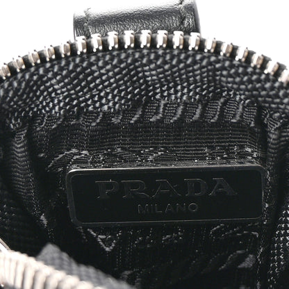 Prada Nylon Triangle Monolith Pouch Black 6 of 6