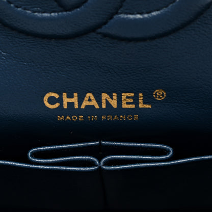 Chanel Lambskin Quilted Medium Double Flap Blue 6 of 10