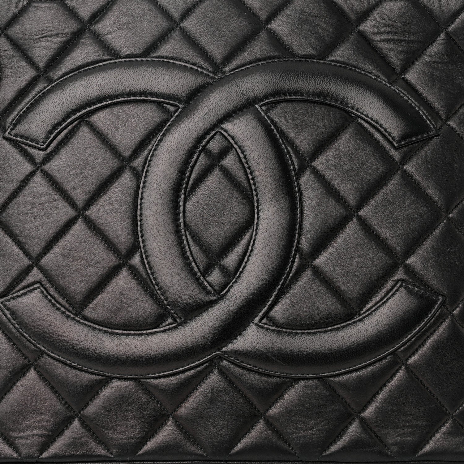 Chanel Lambskin Quilted Medallion Tote Black 8 of 12