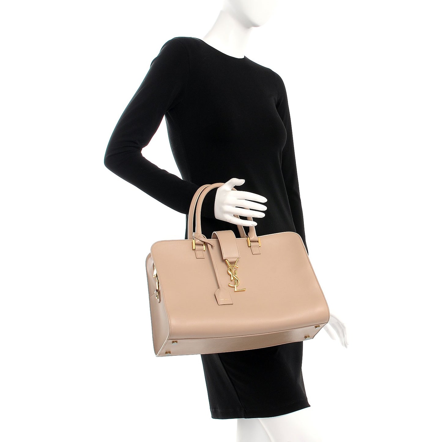 Smooth Calfskin Medium Monogram Cabas Beige