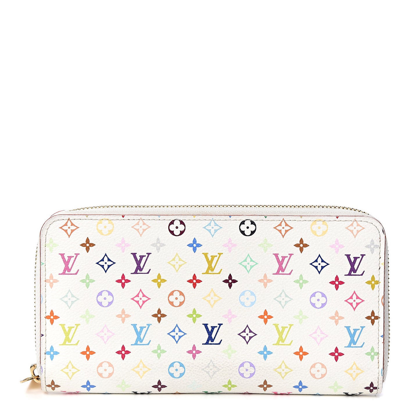 Monogram Multicolor Zippy Wallet White Orange