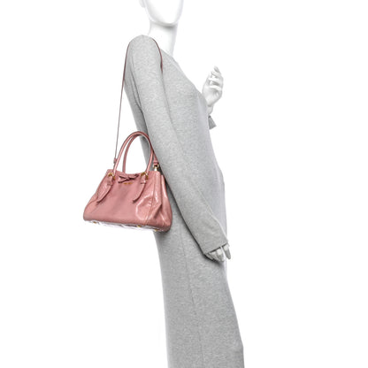 Miu Miu Vitello Shine Small Bow Shopping Tote Loto 2 of 11