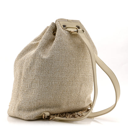 Chanel Canvas Large Deauville Backpack Light Beige 3 of 10