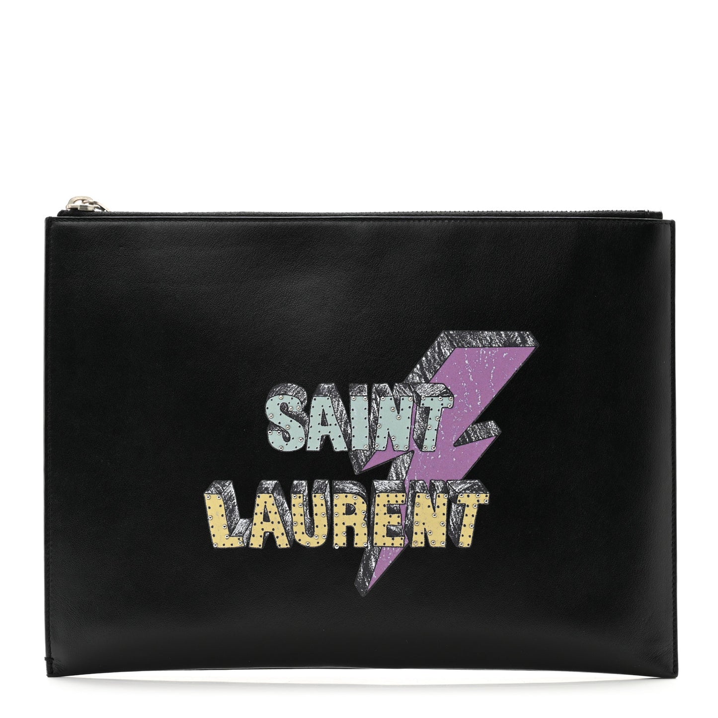 Calfskin Rider iPad Pouch Black Mulitcolor