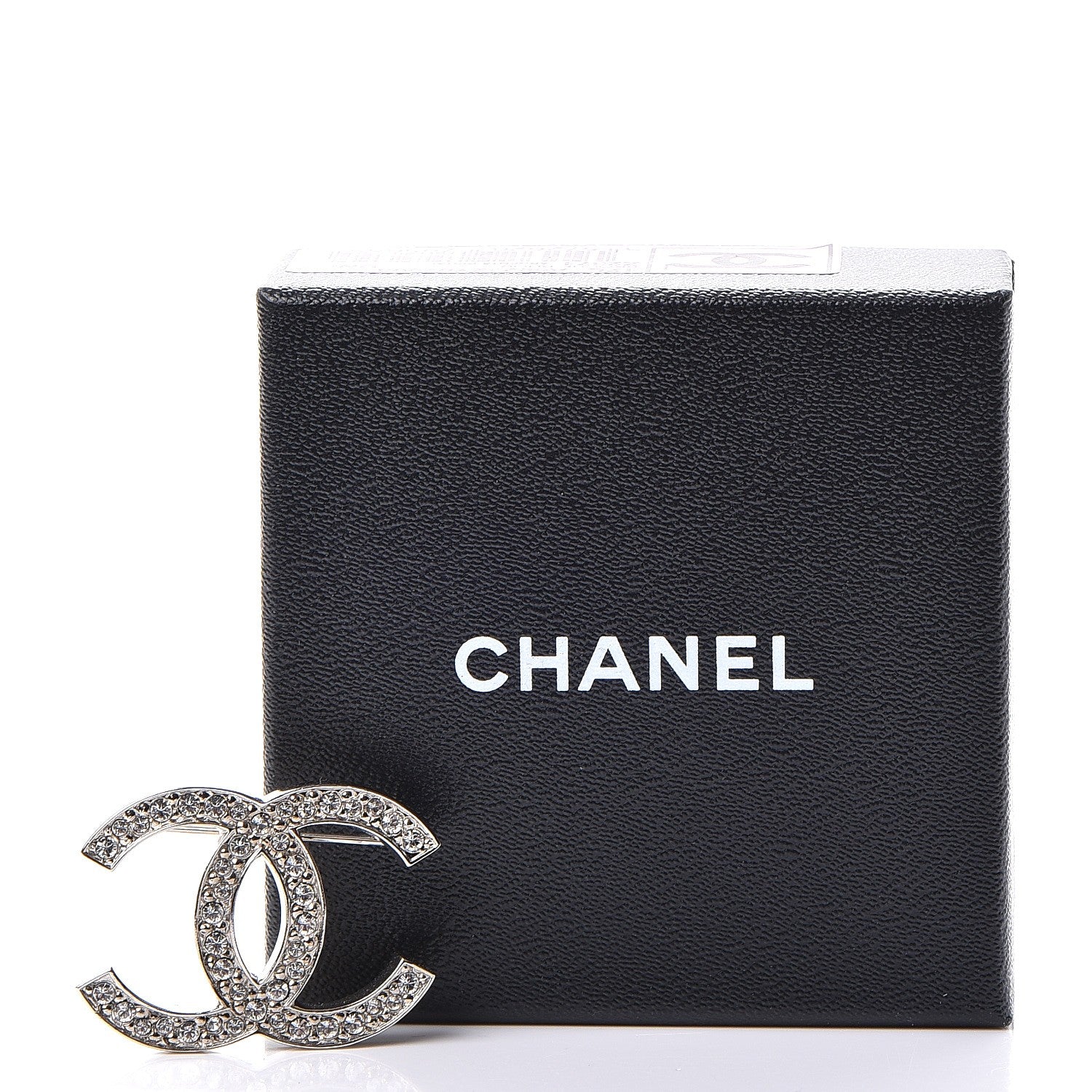 Chanel Strass Crystal CC Brooch Light Grey 5 of 5