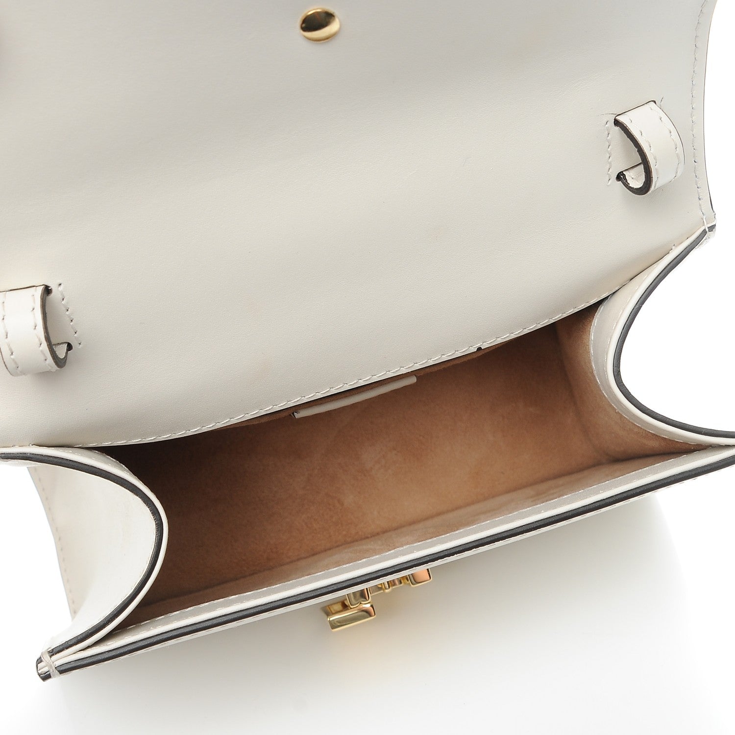 Gucci Calfskin Mini Sylvie Top Handle Bag White 5 of 7