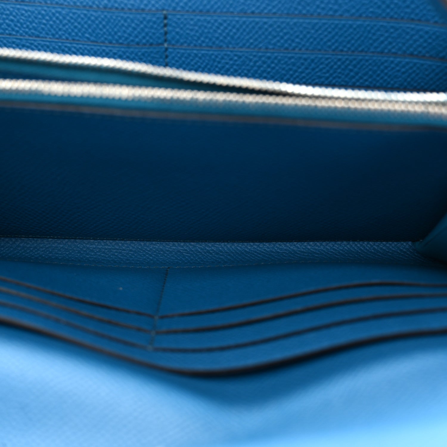 Hermes Epsom Kelly Longue Wallet Bleu Izmir 6 of 9