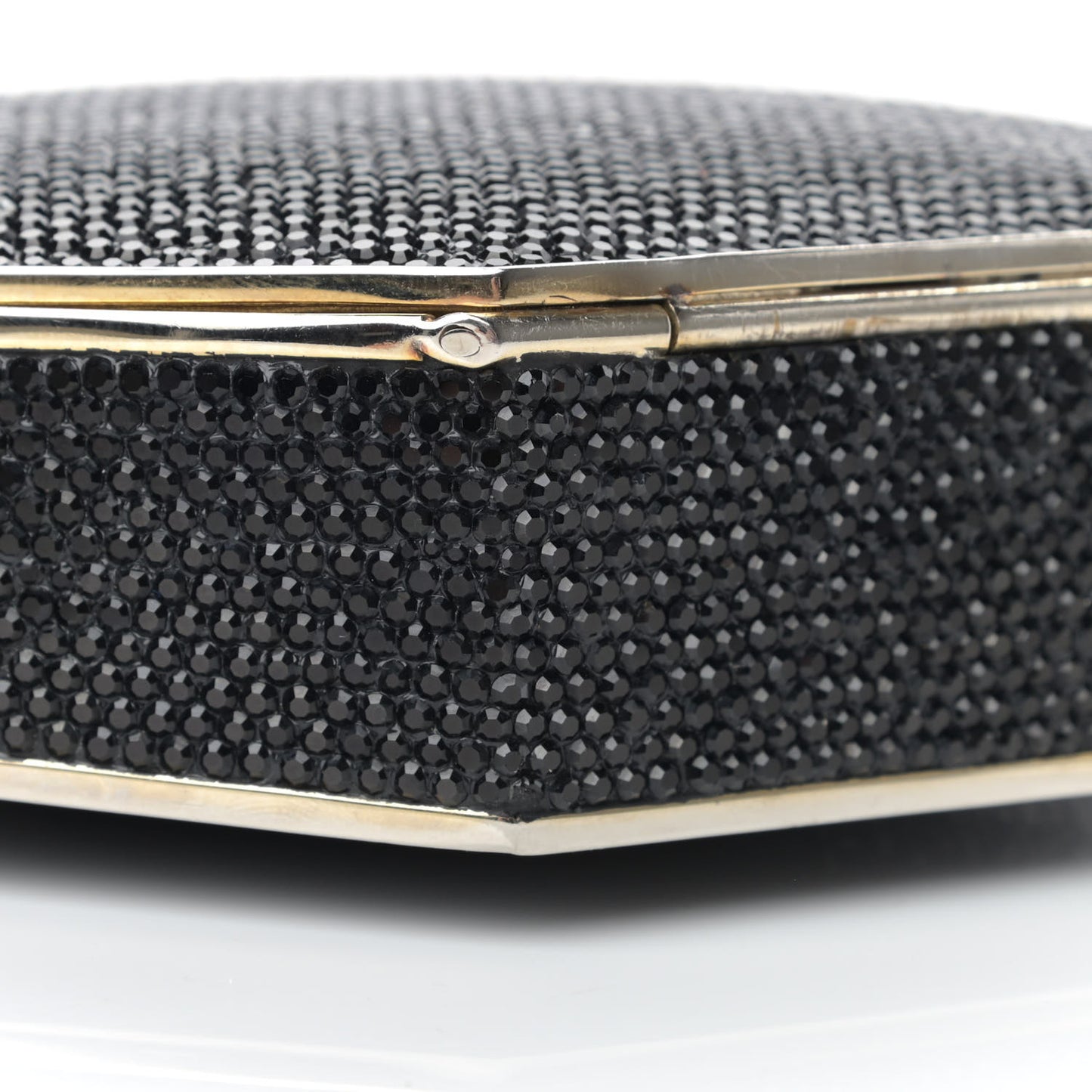 Swarovski Crystal Minaudiere Clutch Black