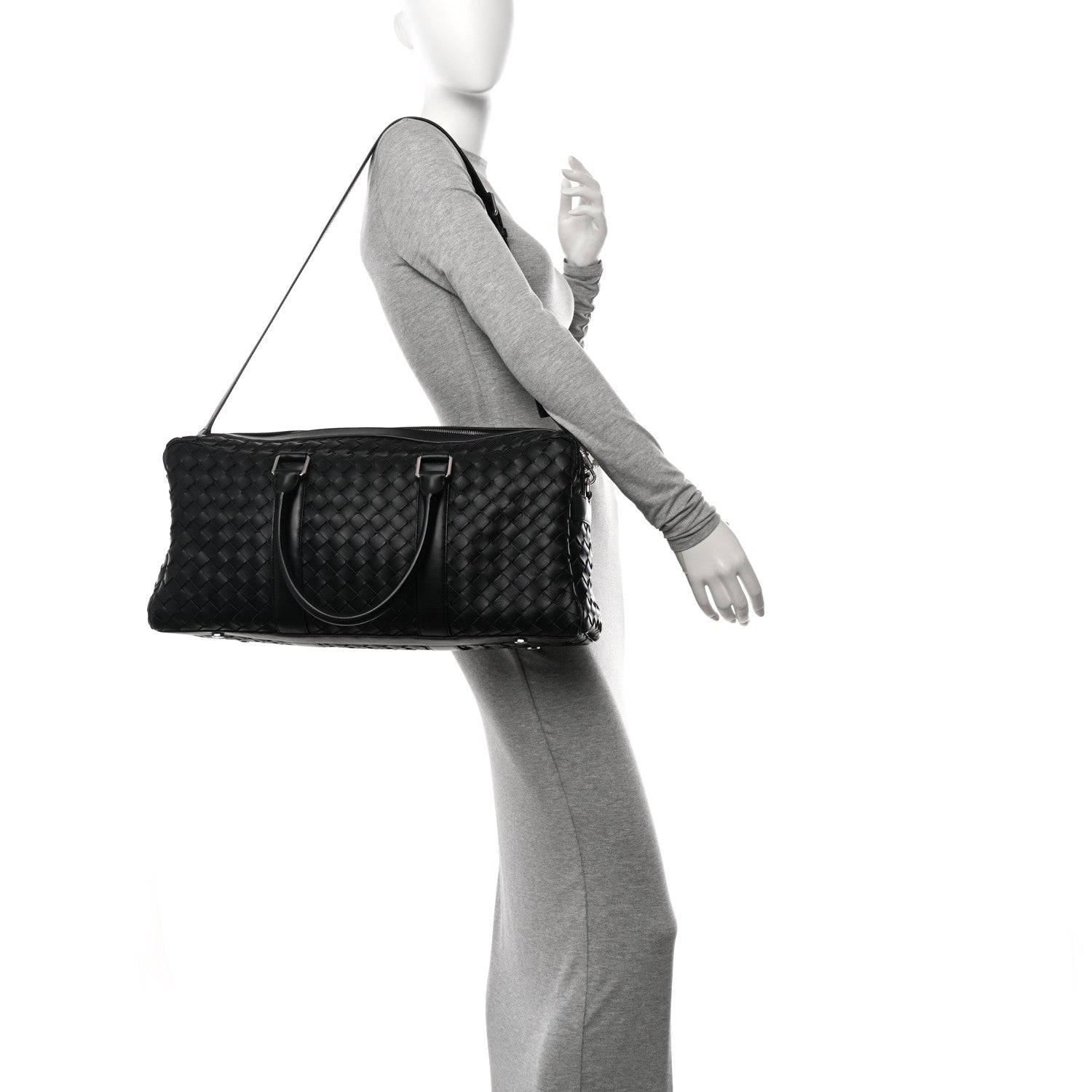 Bottega Veneta Nappa Intrecciato Gym Bag Black 2 of 11
