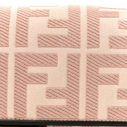 Fendi Canvas Vitello King FF Embroidered Baguette Rosa Quarzo Black 8 of 10