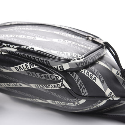 Balenciaga Smooth Calfskin Losange Monogram Explorer Belt Bag Black Grey 8 of 9