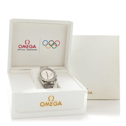 Omega Stainless Steel 39mm Speedmaster Torino Olympic 2006 Limited Edition Automatic Watch White 3538.30 2 of 5