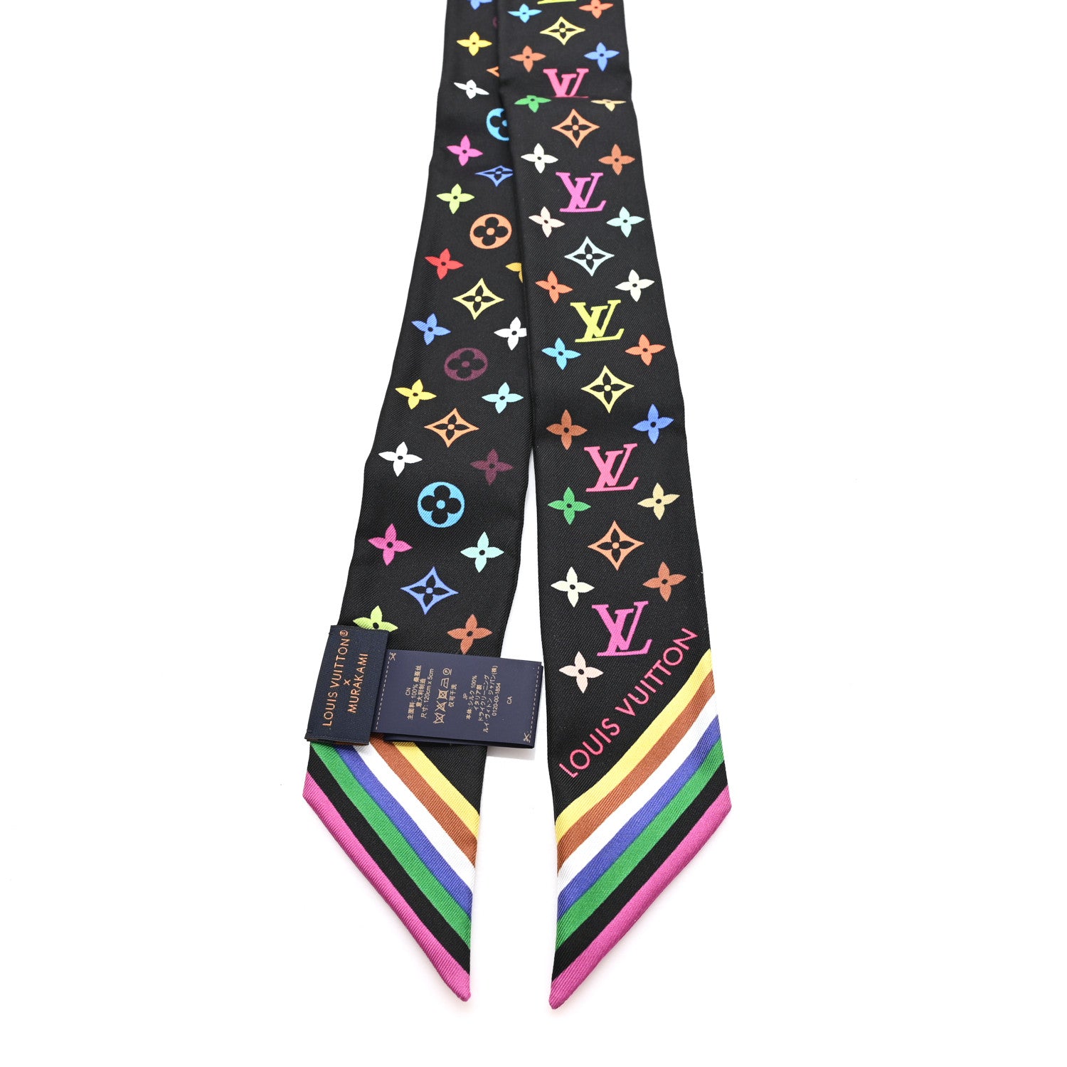 Louis Vuitton LV X TM Silk Monogram Multicolor BB Bandeau Black 2 of 4