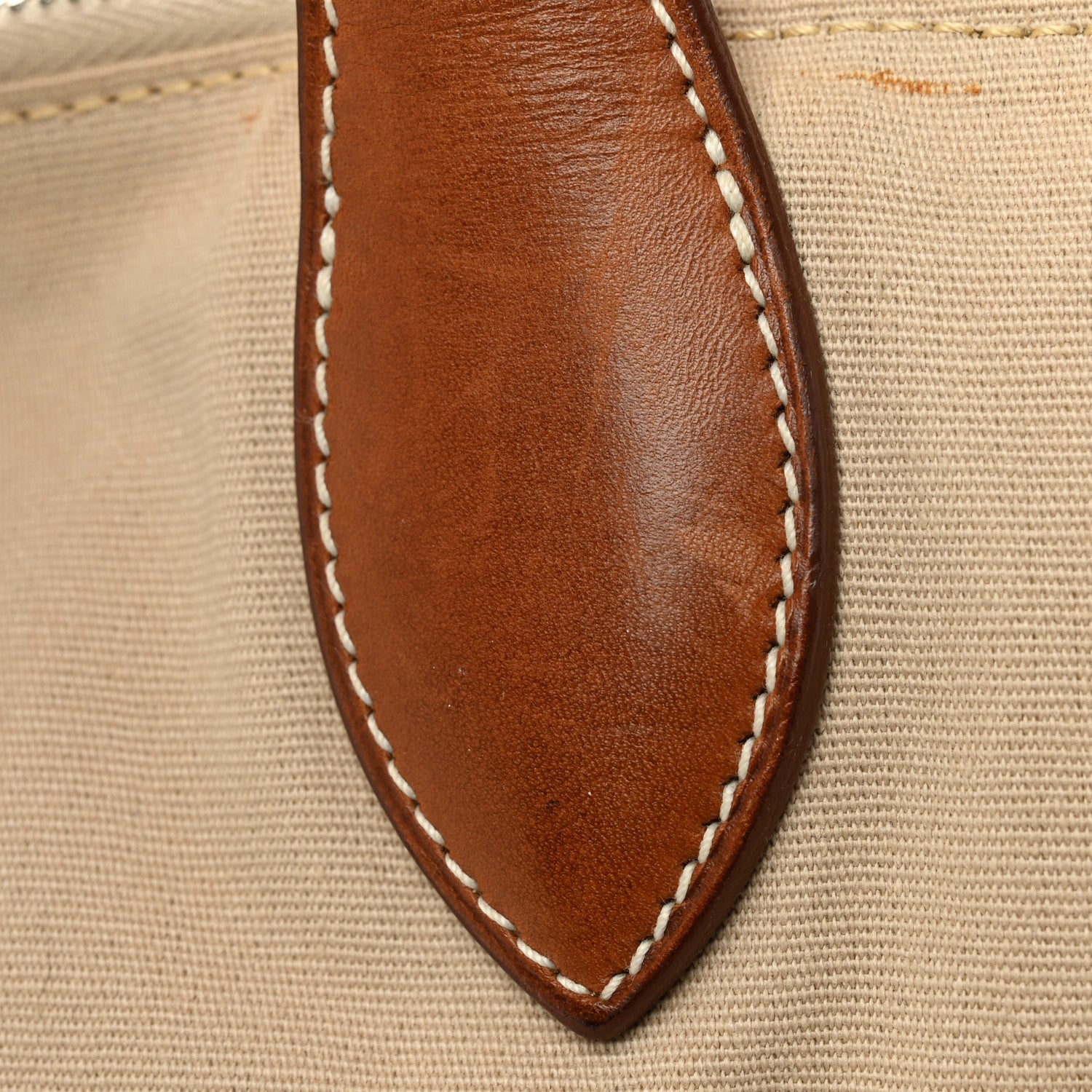 Hermes Natural Barenia Canvas Victoria Travel Briefcase Fauve