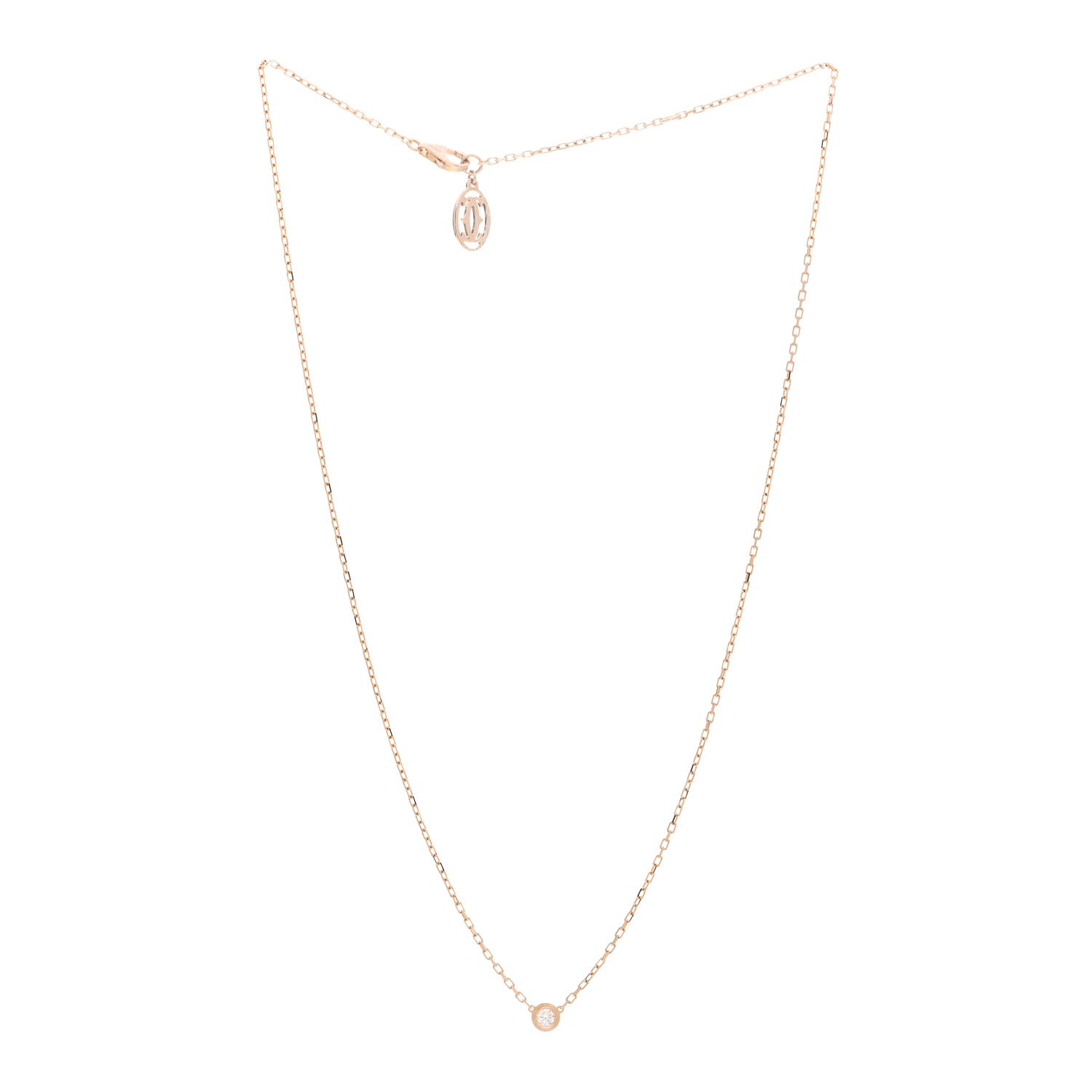 Cartier 18K Pink Gold Diamond SM D'Amour Pendant Necklace 3 of 5