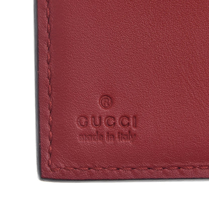Gucci Calfskin French Flap Wallet Hibiscus Red New Rosette 5 of 6