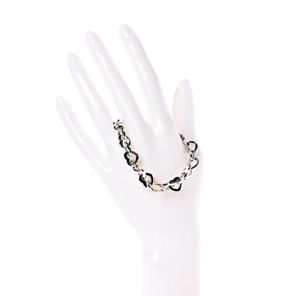 Tiffany Sterling Silver 18K Yellow Gold Heart Links Bracelet 2 of 4