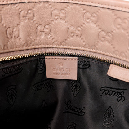 Gucci Guccissima Medium Zippered Shopping Tote Rose Beige 7 of 14