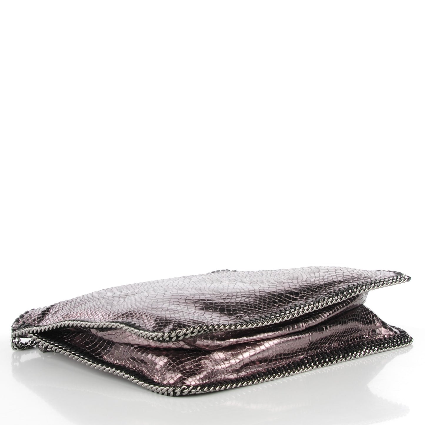 Metallic Faux Python Falabella Messenger Grey