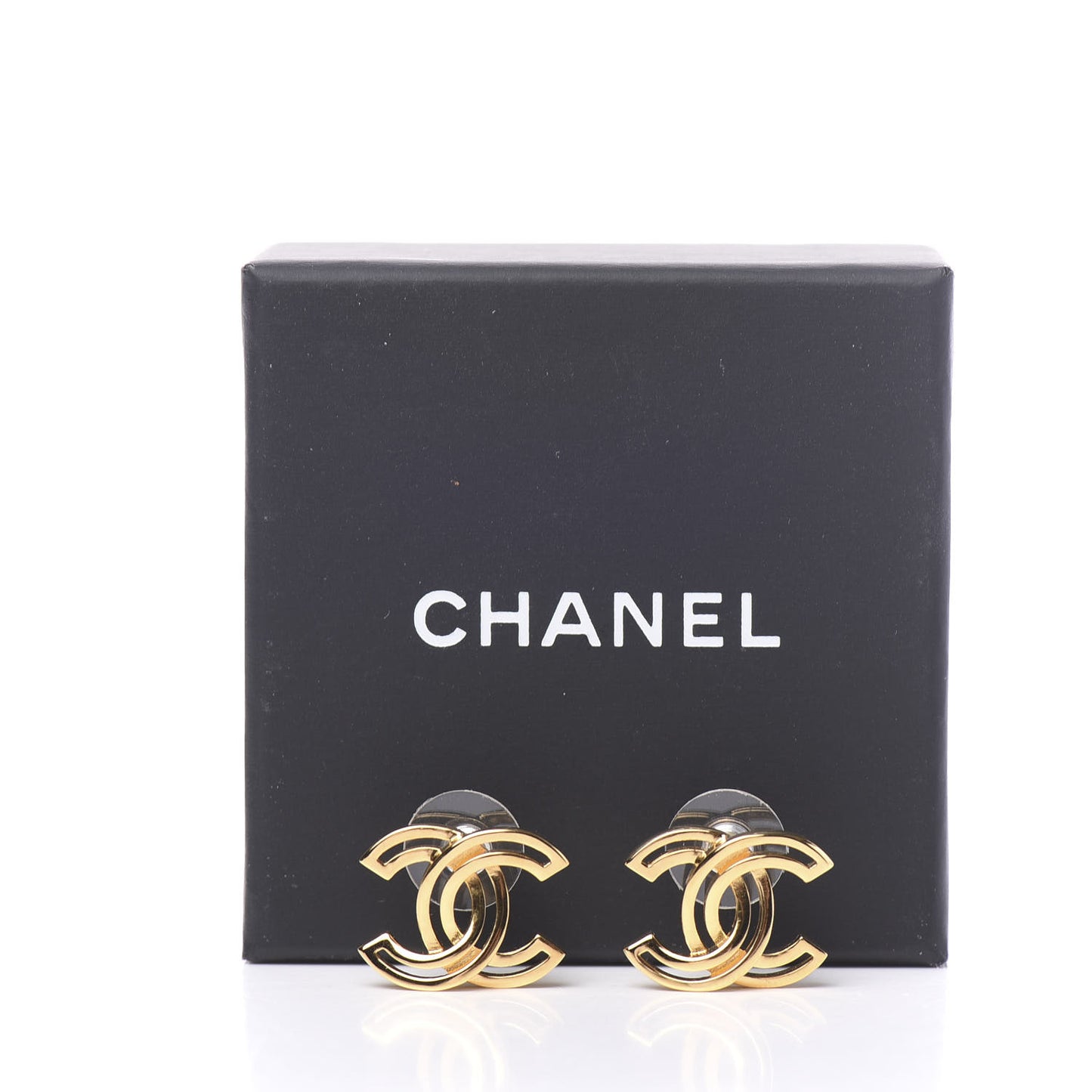 Metal Obazine CC Earrings Gold