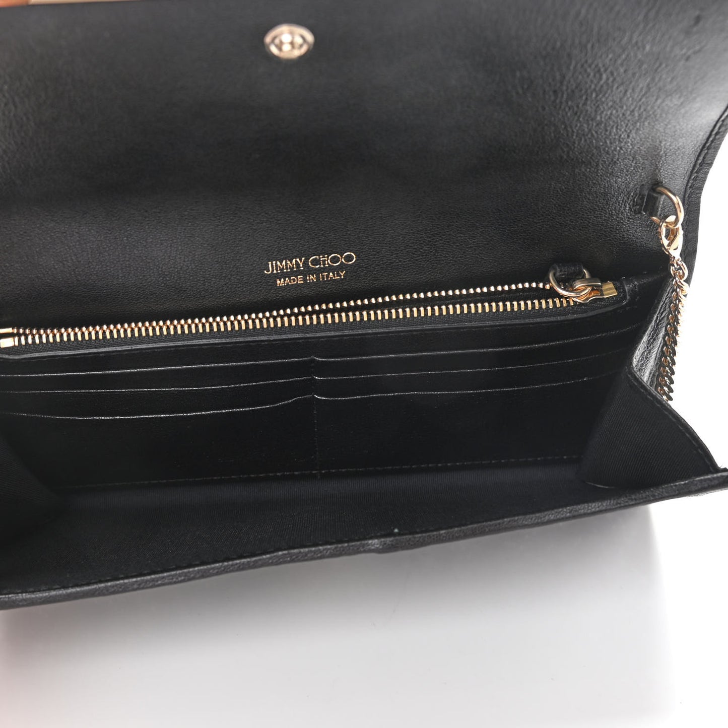 Glitter Milla Wallet on Chain Black