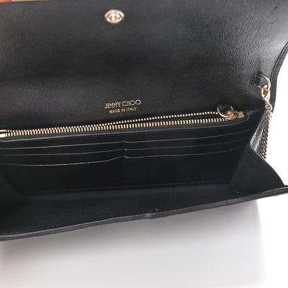 Jimmy Choo Glitter Milla Wallet on Chain Black 5 of 10