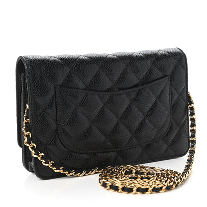Chanel Caviar Quilted Wallet On Chain WOC Black 3 of 12