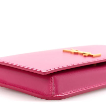 Saint Laurent Smooth Calfskin Monogram Phone Holder Crossbody Fuchsia Couture 9 of 15