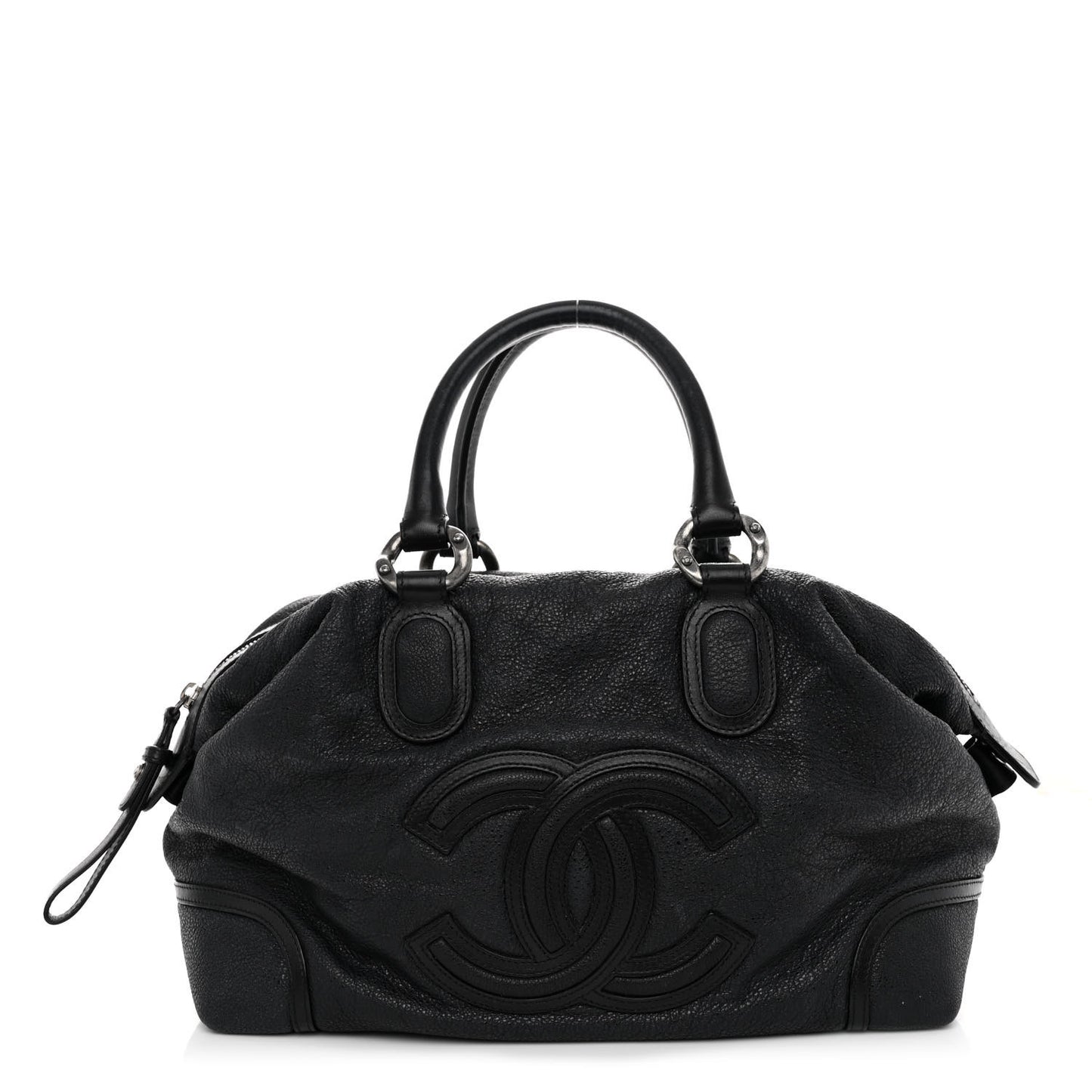 Washed Calfskin Tote Black
