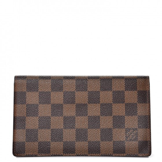 Louis Vuitton Damier Ebene Checkbook Cover Wallet 1 of 7