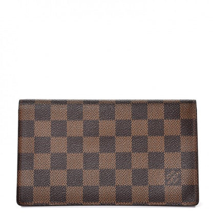 Louis Vuitton Damier Ebene Checkbook Cover Wallet 1 of 7