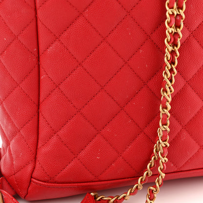 Chanel Caviar Quilted Filigree Backpack Red 12 of 19